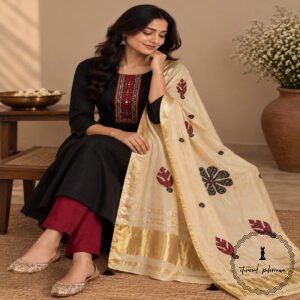 Beautiful Handcrafted Cotton Embroidered Dress Material