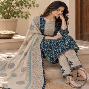Beautiful Handcrafted Cotton Embroidered Dress Material