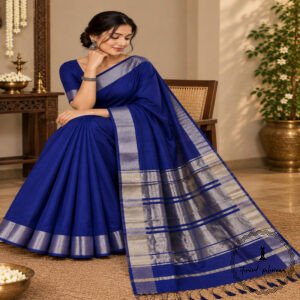 Banarasi Cotton Saree With Zari Work