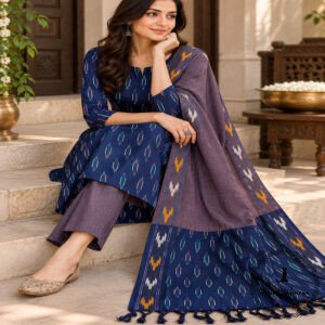 Pure Cotton Ikkat Suit