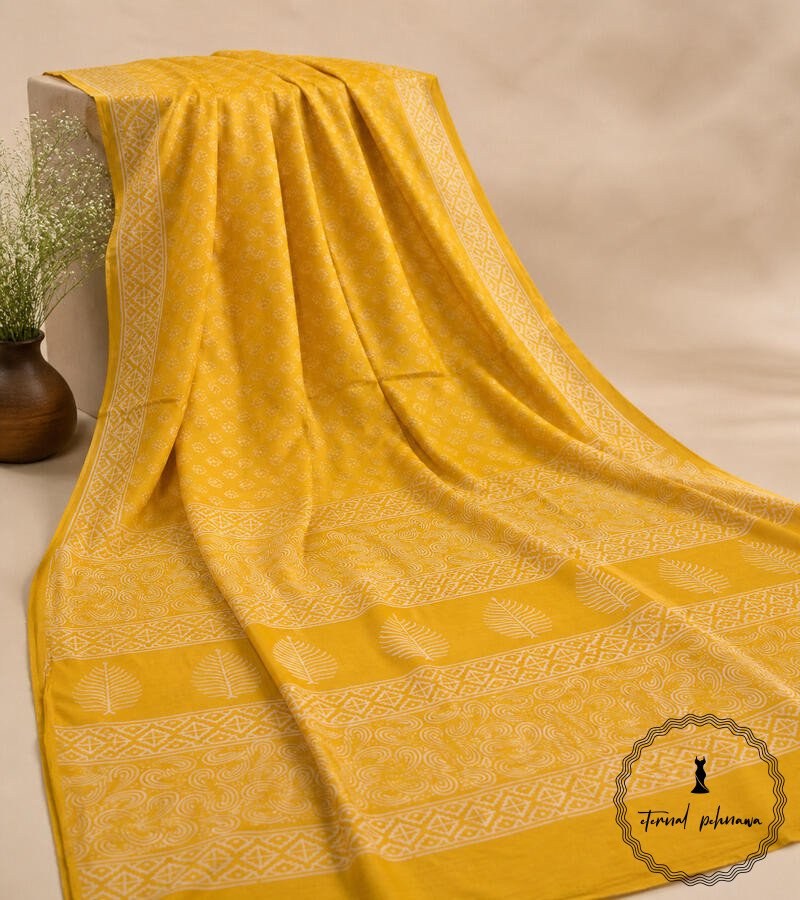 cccc Cotton Bagru Printed Saree