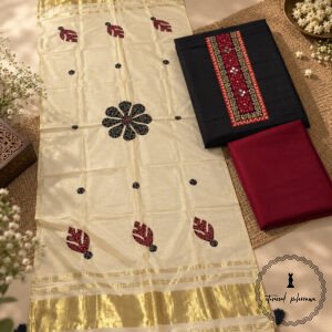 Beautiful Handcrafted Cotton Embroidered Dress Material