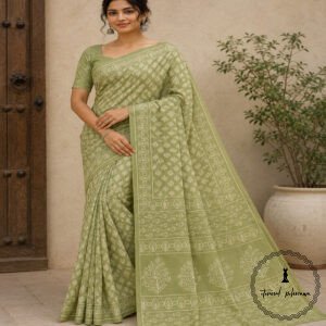 Cotton Bagru Printed Saree