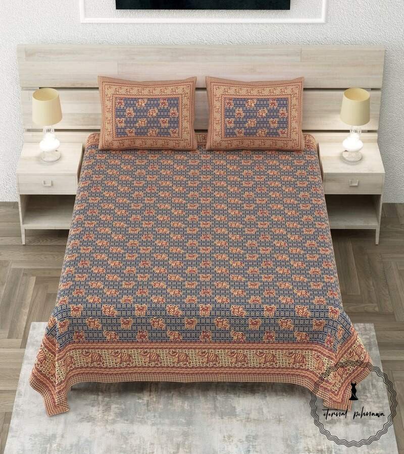 Royal Sanganer Pure Cotton Double Bed Bedsheet