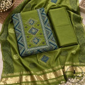 Beautiful Handcrafted Cotton Embroidered Dress Material