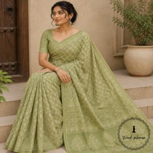 Cotton Bagru Printed Saree
