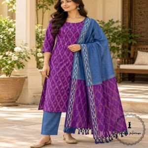 Pure Cotton Ikkat Suit