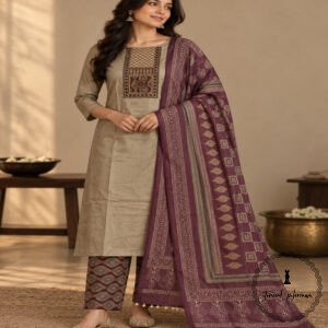 Beautiful Handcrafted Cotton Embroidered Dress Material