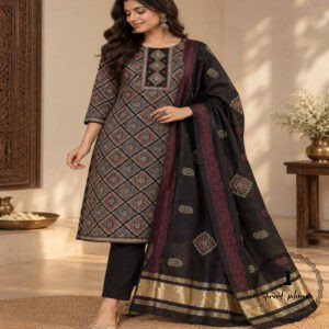 Beautiful Handcrafted Cotton Embroidered Dress Material