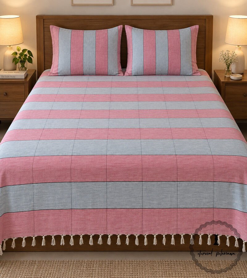 Traditional Cotton Double Bed Bedsheet from Chhatarpur
