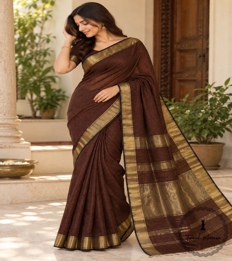 f Fabric silk by cottan soft material zari tisu