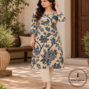 Traditional Kalamkari Handloom Kurta Fabric