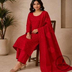 Applique Work Pure Cotton Suit at Best Price