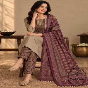 Beautiful Handcrafted Cotton Embroidered Dress Material