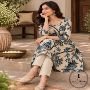 Traditional Kalamkari Handloom Kurta Fabric