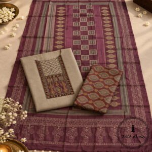 Beautiful Handcrafted Cotton Embroidered Dress Material