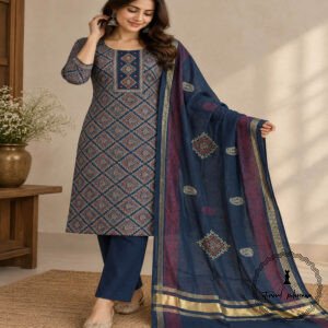 Beautiful Handcrafted Cotton Embroidered Dress Material