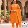 Applique Work Pure Cotton Suit at Best Price