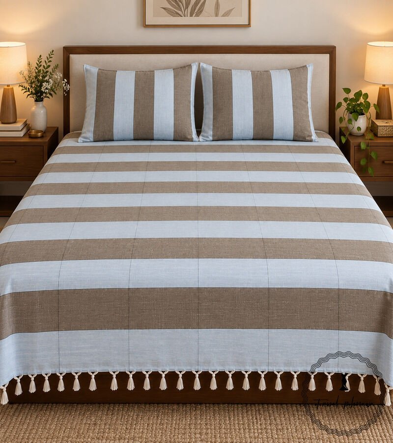 Traditional Cotton Double Bed Bedsheet from Chhatarpur
