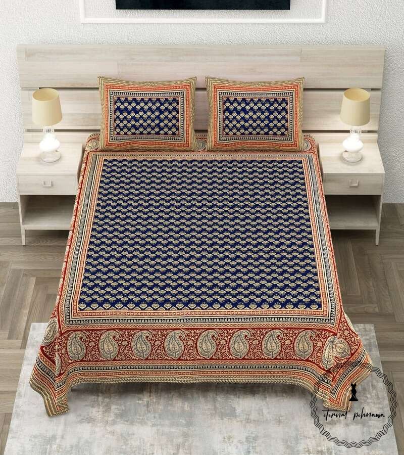 Royal Sanganer Pure Cotton Double Bed Bedsheet