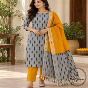 Pure Cotton Ikkat Suit