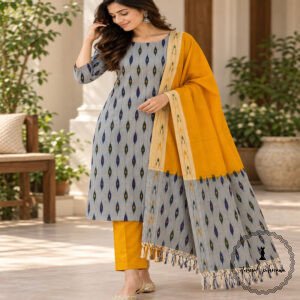 Pure Cotton Ikkat Suit