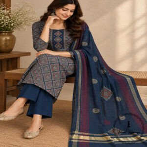 Beautiful Handcrafted Cotton Embroidered Dress Material