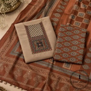 Beautiful Handcrafted Cotton Embroidered Dress Material
