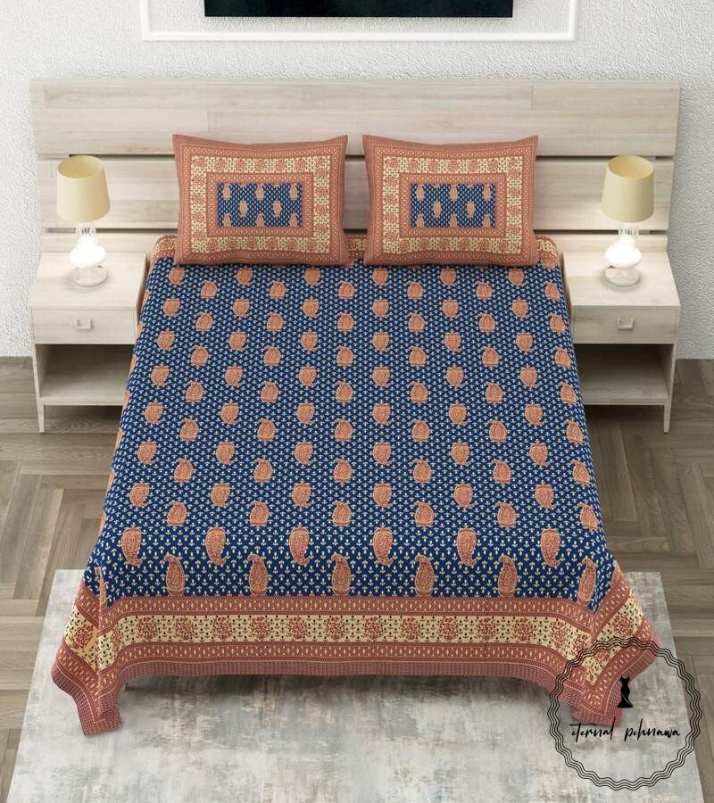 Royal Sanganer Pure Cotton Double Bed Bedsheet