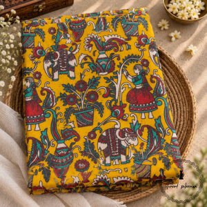 Traditional Kalamkari Handloom Kurta Fabric