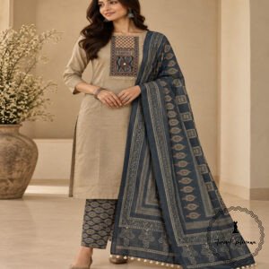 Beautiful Handcrafted Cotton Embroidered Dress Material