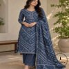 Vibrant Bandhani Embroidered Silk Suits