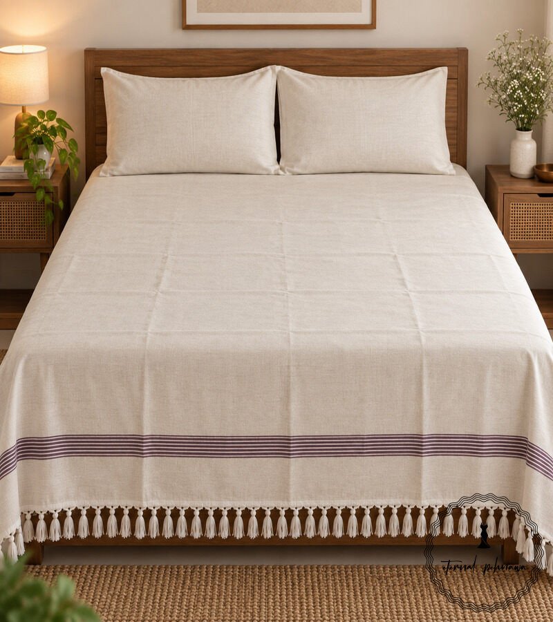 Traditional Cotton Double Bed Bedsheet from Chhatarpur
