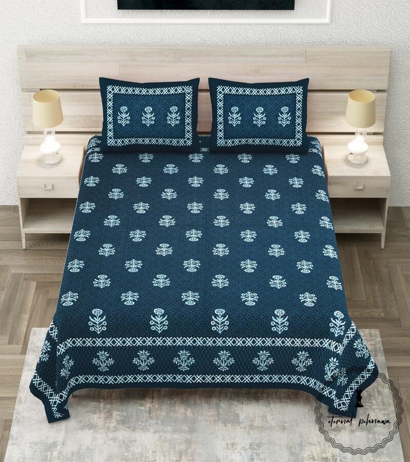 Royal Sanganer Pure Cotton Double Bed Bedsheet
