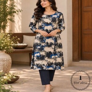 Traditional Kalamkari Handloom Kurta Fabric