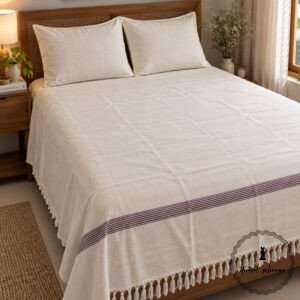 Traditional Cotton Double Bed Bedsheet from Chhatarpur