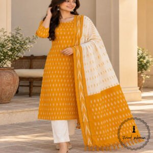 Pure Cotton Ikkat Suit