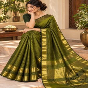 Maheshwari Handwoven Saree
