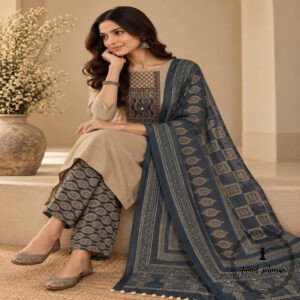 Beautiful Handcrafted Cotton Embroidered Dress Material