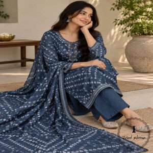 Vibrant Bandhani Embroidered Silk Suits