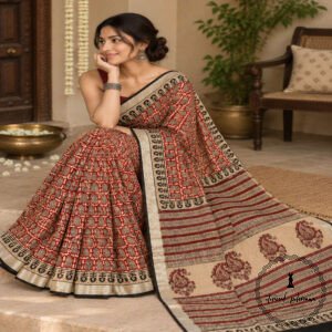 Exclusive Linen Cotton Sarees With Blouse Piece
