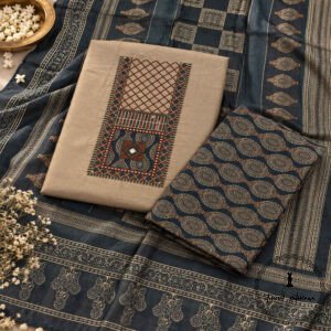 Beautiful Handcrafted Cotton Embroidered Dress Material