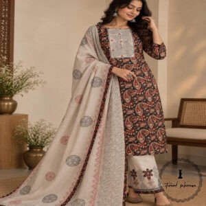 Beautiful Handcrafted Cotton Embroidered Dress Material