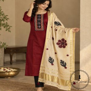 Beautiful Handcrafted Cotton Embroidered Dress Material