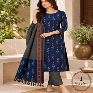 Pure Cotton Ikkat Suit