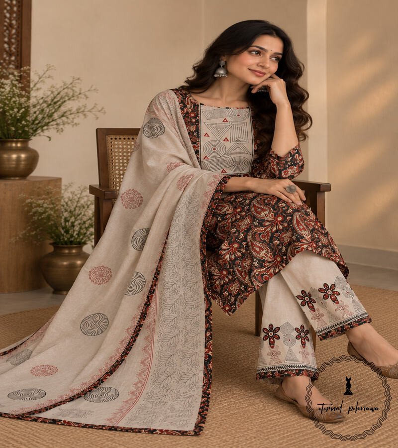 s Beautiful Handcrafted Cotton Embroidered Dress Material