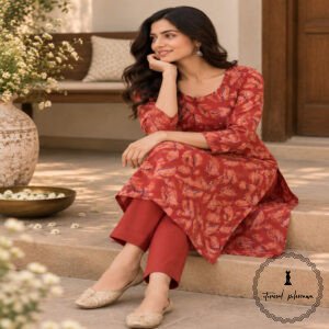 Traditional Kalamkari Handloom Kurta Fabric