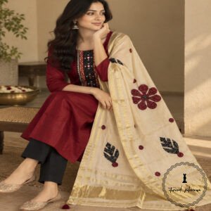 Beautiful Handcrafted Cotton Embroidered Dress Material
