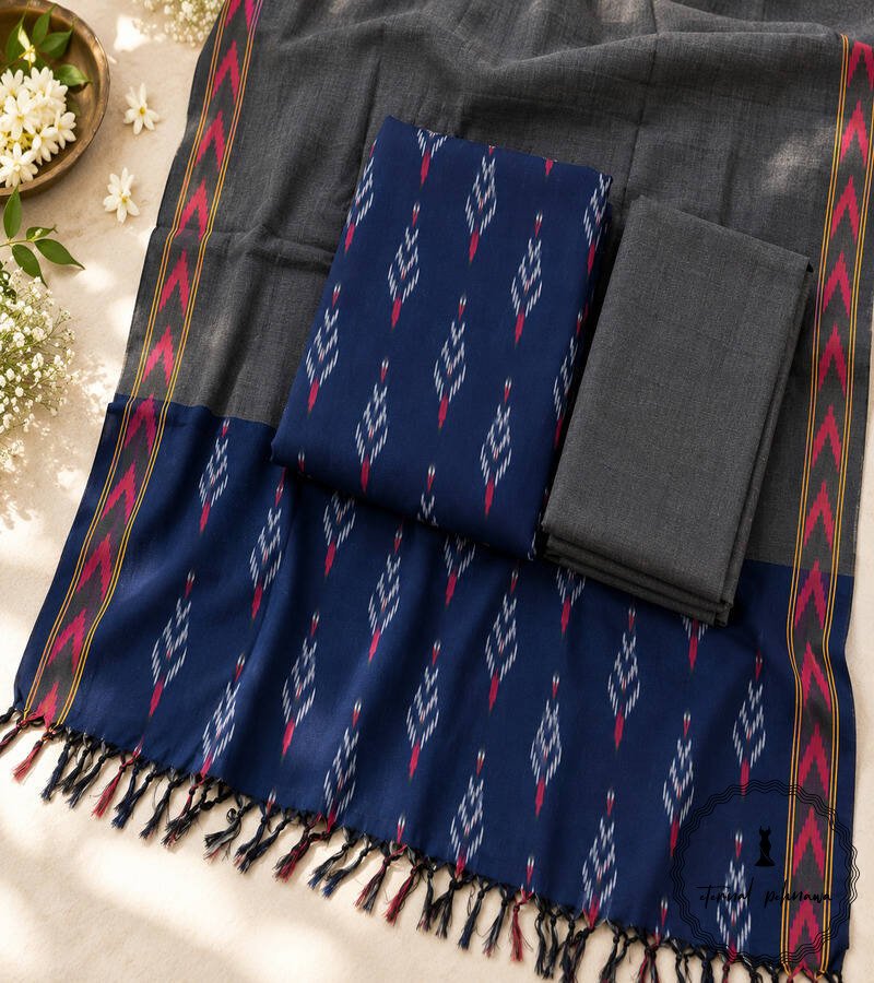 t Pure Cotton Ikkat Suit