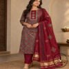 Beautiful Handcrafted Cotton Embroidered Dress Material